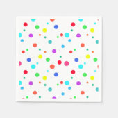 Farbenfrohe Polka Dot Birthday Napkins Serviette (Vorderseite)