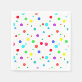 Farbenfrohe Polka Dot Birthday Napkins Serviette