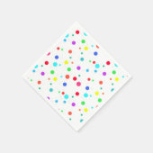 Farbenfrohe Polka Dot Birthday Napkins Serviette (Ecke)