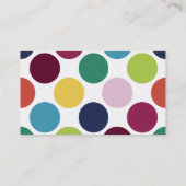 Farbenfrohe Polka Dot Blase Round Dot Business Car Visitenkarte (Rückseite)