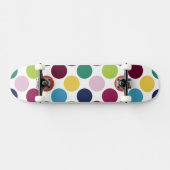 Farbenfrohe Polka Dot Bubble Old School Skateboard (Horizontal)