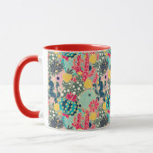 Farbenfrohe Polka Dot Cactus Pattern Tasse (Links)