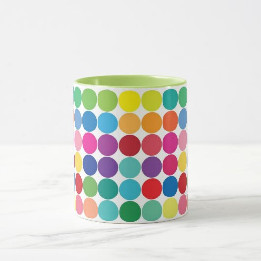 Farbenfrohe Polka Dot Cup Tasse anpassen (Zentrum)