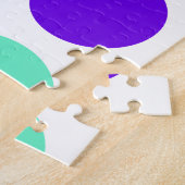 Farbenfrohe Polka Dot Elephant Puzzle (Seite)