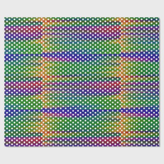 Farbenfrohe Polka Dot Pattern Geschenkpapier (Flach)