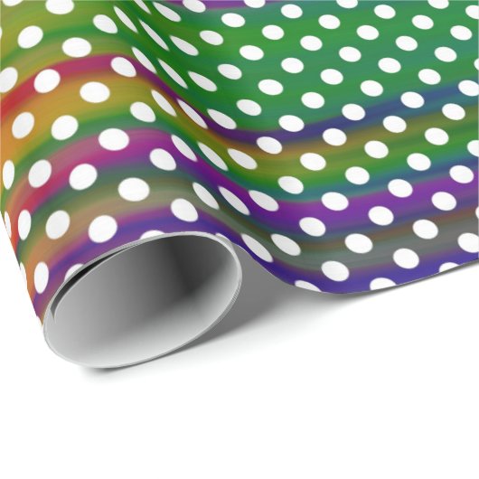 Farbenfrohe Polka Dot Pattern Geschenkpapier (Rolleneckpunkt)
