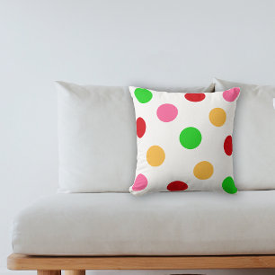 Farbenfrohe Polka Dot Pattern Kissen