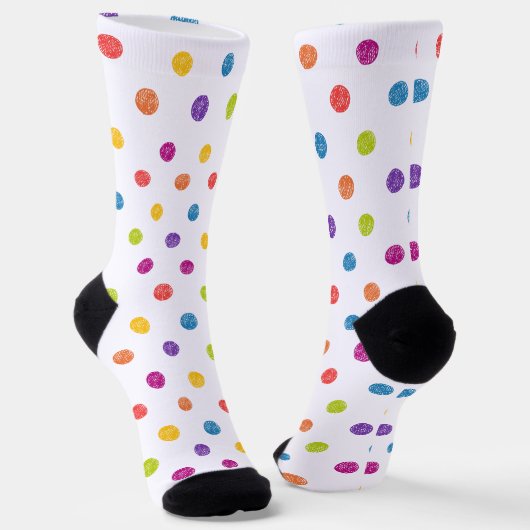 Farbenfrohe Polka Dot Pattern Socken (Gewinkelt)