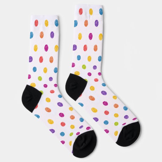 Farbenfrohe Polka Dot Pattern Socken (Rechts)