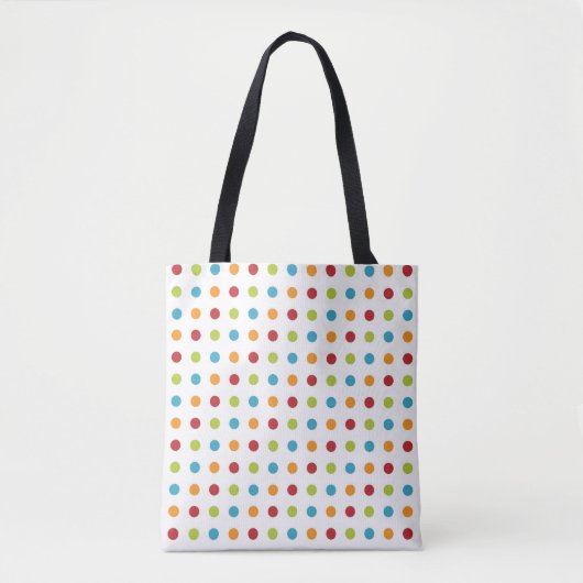 Farbenfrohe Polka Dot Pattern Tasche (Vorderseite)