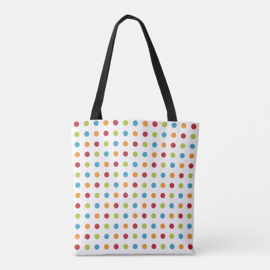 Farbenfrohe Polka Dot Pattern Tasche (Rückseite)