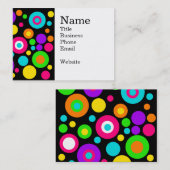 Farbenfrohe Polka Dot Pattern Visitenkarte (Vorne/Hinten)