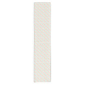 Farbenfrohe Polka Dot Pattern Weiß Kurzer Tischläufer (Vorderseite)