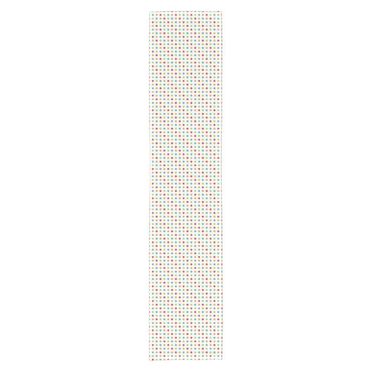 Farbenfrohe Polka Dot Pattern Weiß Kurzer Tischläufer (Vorderseite)