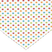 Farbenfrohe Polka Dot Pattern Weiß Kurzer Tischläufer (Ecke)