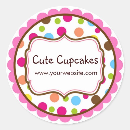 Farbenfrohe Polka Dot Stickers (Vorderseite)