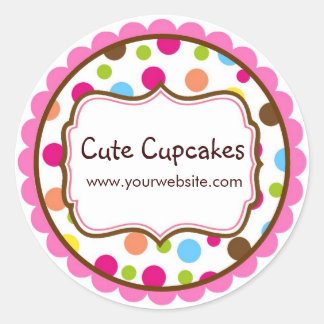 Farbenfrohe Polka Dot Stickers