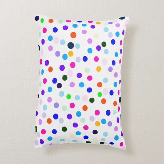 Farbenfrohe Polka Dots Accent Pillow Dekokissen (Rückseite(Vertikal))