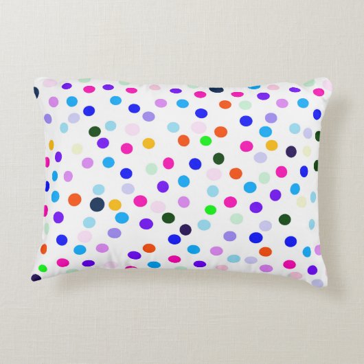 Farbenfrohe Polka Dots Accent Pillow Dekokissen (Rückseite)