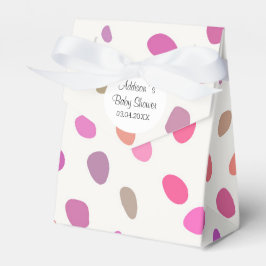 Farbenfrohe Polka Dots Babydusche Geschenkschachtel