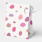 Farbenfrohe Polka Dots Babydusche Geschenkschachtel (Rückseite)