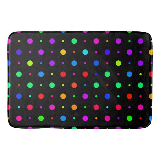 Farbenfrohe Polka Dots Badematte (Vorderseite)