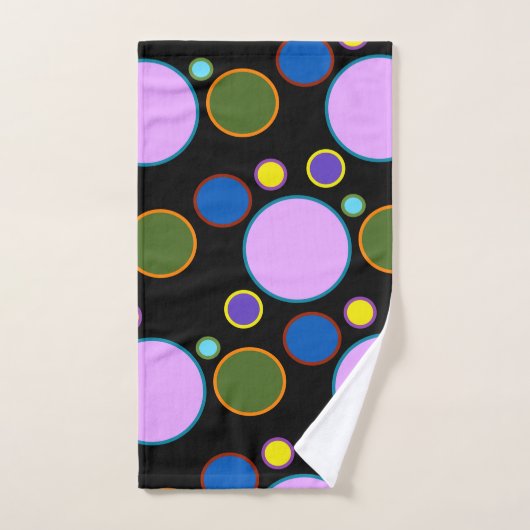 Farbenfrohe Polka Dots Badhandtuch Set (Handtuch)