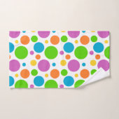 Farbenfrohe Polka Dots Badhandtuch Set (Handtuch)