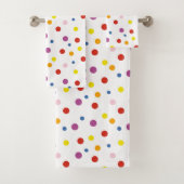 Farbenfrohe Polka Dots Badhandtuch Set (Insitu)