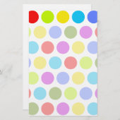 Farbenfrohe Polka Dots Briefpapier (Vorne/Hinten)
