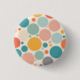 Farbenfrohe Polka Dots Button