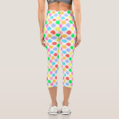 Farbenfrohe Polka Dots Capri Leggings (Rückseite)