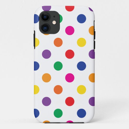 Farbenfrohe Polka Dots Case-Mate iPhone Hülle (Rückseite)