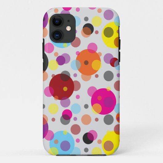 Farbenfrohe Polka Dots Case-Mate iPhone Hülle (Rückseite)