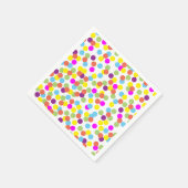 Farbenfrohe Polka-Dots Confetti Muster Serviette (Ecke)