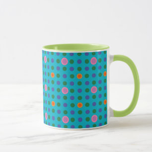 Farbenfrohe Polka Dots Fisch in der Tasse