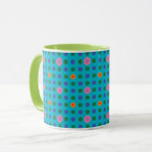 Farbenfrohe Polka Dots Fisch in der Tasse (Vorderseite Links)