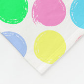Farbenfrohe Polka Dots Fleecedecke (Ecke)