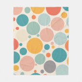 Farbenfrohe Polka Dots Fleecedecke (Vorderseite)