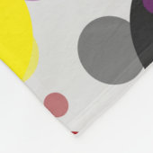 Farbenfrohe Polka Dots Fleecedecke (Ecke)