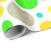 Farbenfrohe Polka Dots Geschenkpapier (Rolleneckpunkt)
