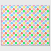 Farbenfrohe Polka Dots Geschenkpapier (Flach)