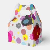 Farbenfrohe Polka Dots Geschenkschachtel (Rückseite)