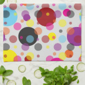 Farbenfrohe Polka Dots Geschirrtuch (Gefaltet)