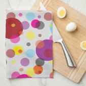 Farbenfrohe Polka Dots Geschirrtuch (Viertel Falte)