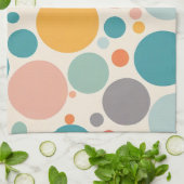 Farbenfrohe Polka Dots Geschirrtuch (Gefaltet)
