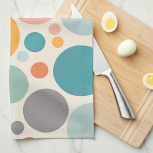 Farbenfrohe Polka Dots Geschirrtuch