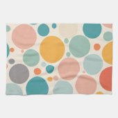 Farbenfrohe Polka Dots Geschirrtuch (Horizontal)