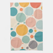 Farbenfrohe Polka Dots Geschirrtuch (Vertikal)