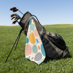 Farbenfrohe Polka Dots Golfhandtuch